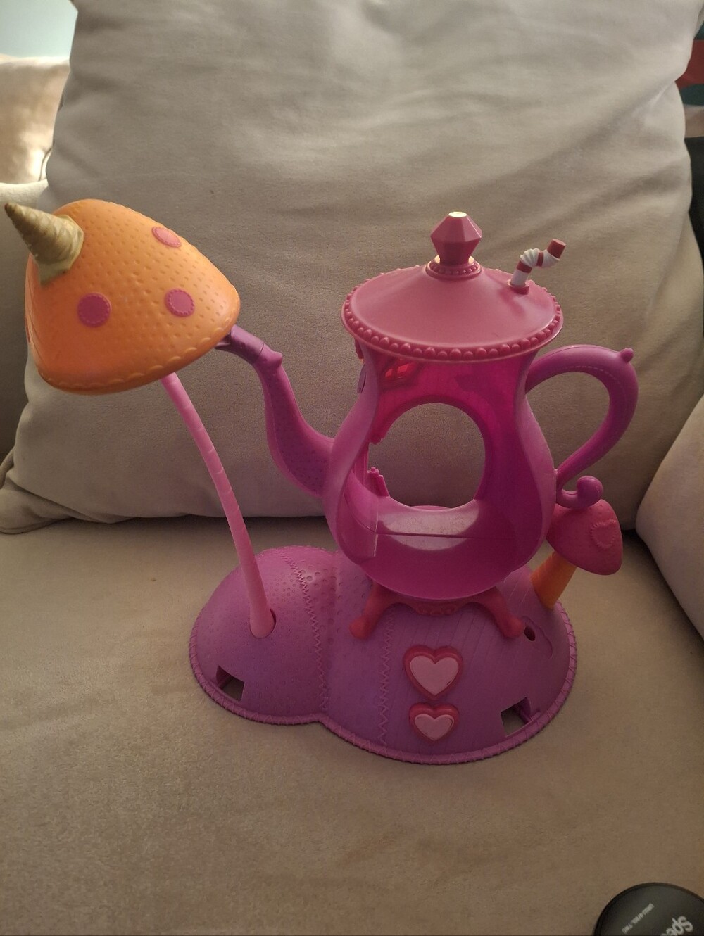 Lalaloopsy Teapot House Pink Play Tea Set Toy with Orange Accent For Minis